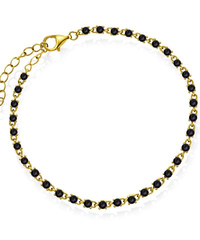 Zela armbånd med sort zirkonia
