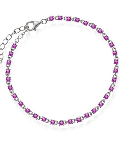 Zela armbånd med rosa zirkonia