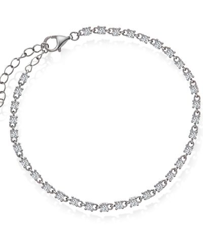 Zela armbånd med hvit zirkonia