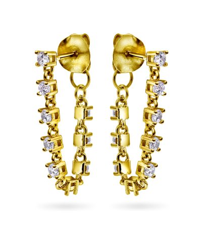 Zela øredobber med hvit zirkonia