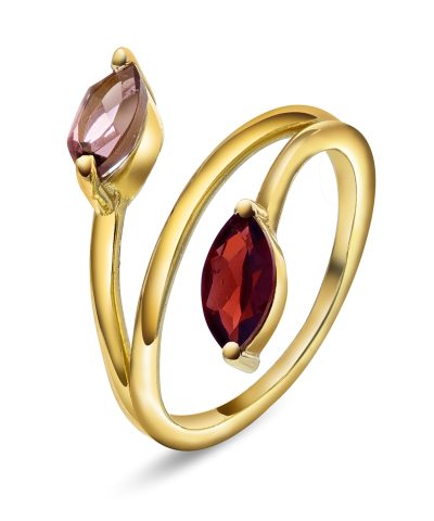 Mirage ring med rosa stener