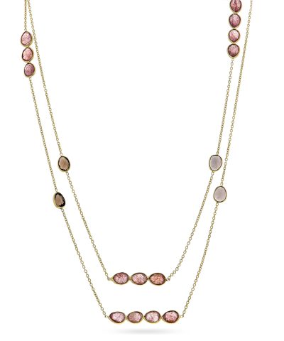 Mirage kjede i sølv med steiner