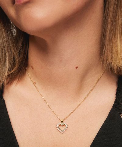 Alternative view of Smykke i sølv med zirkonia hjerte