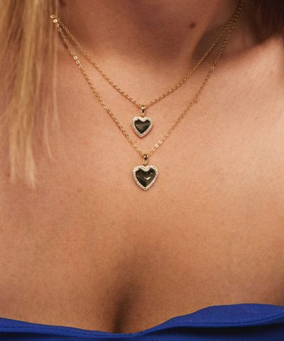 Alternative view of Smykke i sølv med zirkonia hjerte