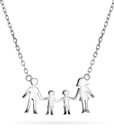 Smykke i 925 sølv mor, far, to gutter