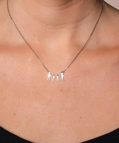 Alternative view of Smykke i 925 sølv mor, far, to gutter