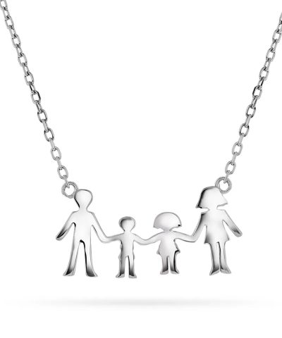 Smykke i 925 sølv mor, far, gutt og jente