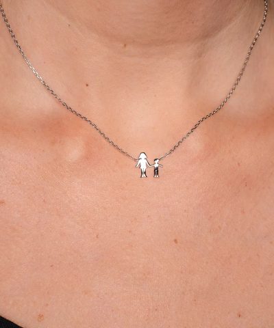 Alternative view of Smykke i 925 sølv mor og gutt