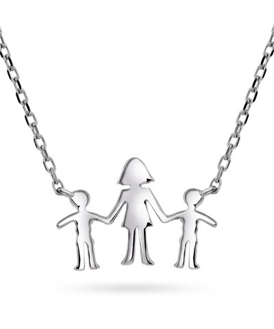 Smykke i 925 sølv mor og to gutter