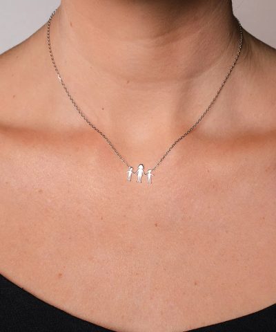 Alternative view of Smykke i 925 sølv mor og to gutter