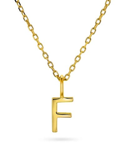 Letters smykke i 925 forgylt sølv F