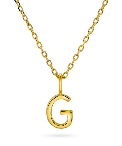 Letters smykke i 925 forgylt sølv G