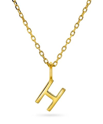 Letters smykke i 925 forgylt sølv H