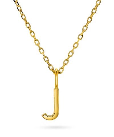 Letters smykke i 925 forgylt sølv J