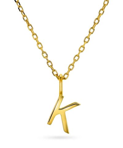 Letters smykke i 925 forgylt sølv K