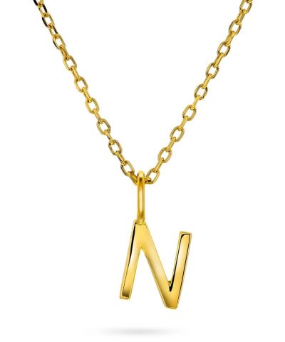 Letters smykke i 925 forgylt sølv N