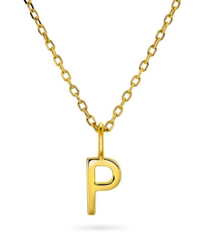 Letter smykke i 925 forgylt sølv P