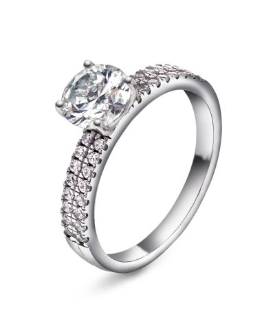 Drømmering i 925 sølv med zirkonia