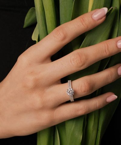 Alternative view of Drømmering i 925 sølv med zirkonia