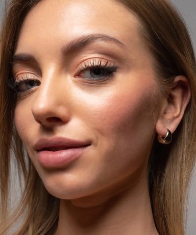 Alternative view of Vibe øreringer i 925 forgylt sølv