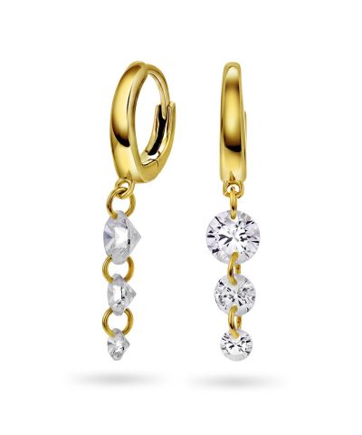 Pan Jewelry - Glitz øreringer i forgylt sølv