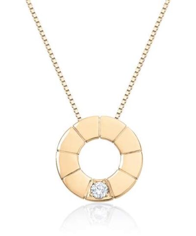 Allianse anheng 0,03ct WSI x 1 stk i gult gull