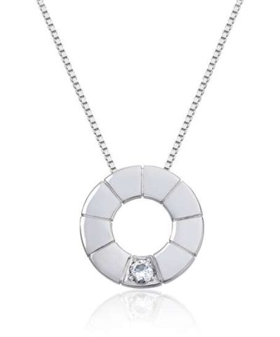 Allianse anheng 0,03ct WSI x 1 stk i hvitt gull