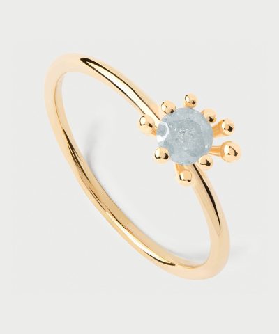 PDPaola Grey Fleur Ring