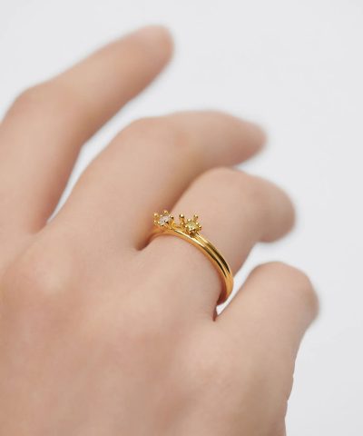 Alternative view of PDPaola Les Fleurs Ring Set