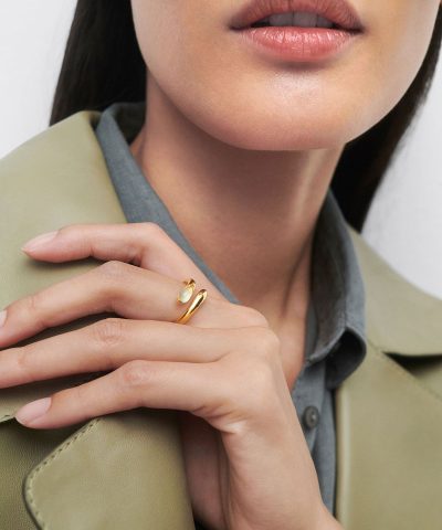 Alternative view of PDPaola Prehnite Kalia Ring