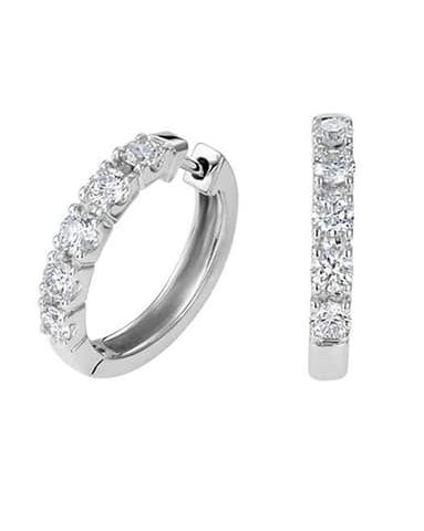 Diamantøreringer 0,50ct WSI hvitt gull