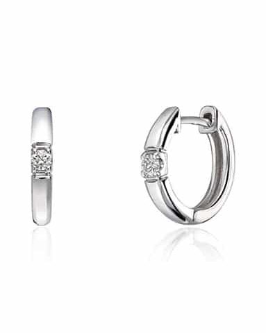 Diamantøreringer 0,10ct WSI hvitt gull