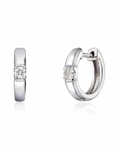 Diamantøreringer 0,20ct WSI hvitt gull