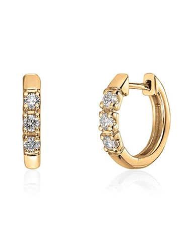 Diamantøreringer 0,30ct WSI gult gull