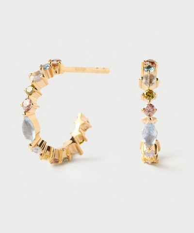 PDPaola Lotus Small Hoop Earrings