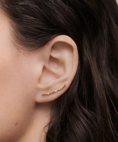 Alternative view of PDPaola Lotus Climbing Earrings