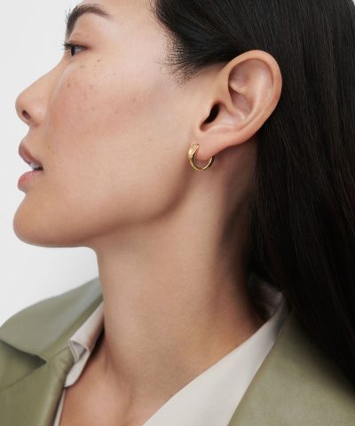 Alternative view of PDPaola Prehnite Isla Hoop Earrings