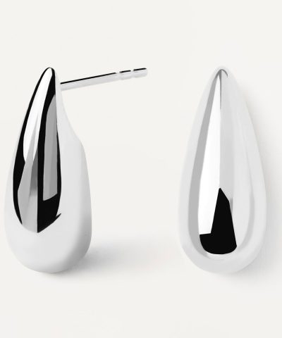 PDPaola Large Sugar Silver Earrings