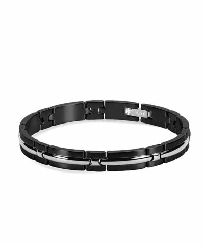 Alternative view of Bracelet TRINIDAD Bicolor/IP Black