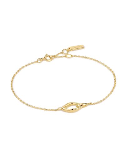 Ania Haie Gold Wave Link Bracelet