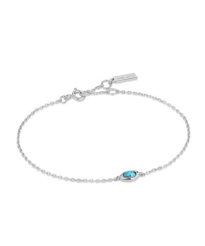 Ania Haie Silver Turquoise Wave Bracelet
