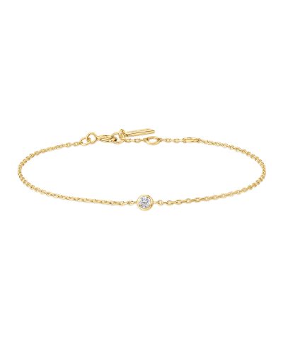 Ania Haie Gold Sparkle Bezel Bracelet