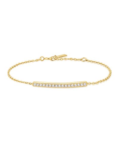 Ania Haie Gold Pave Bar Bracelet