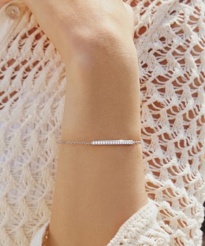 Alternative view of Ania Haie Silver Pave Bar Bracelet