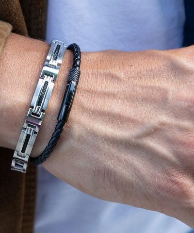 Alternative view of Bracelet MARINA Bicolor/IP Black