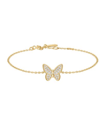 Ania Haie Gold Butterfly Pave Bracelet