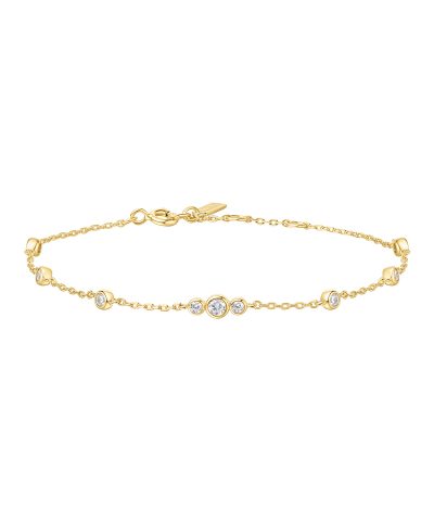 Ania Haie Gold Sparkling Bezel CZ Station Bracelet