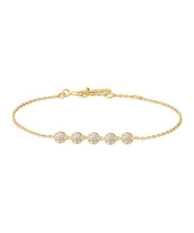 Ania Haie Gold Pave Multi Beaded Chain Bracelet
