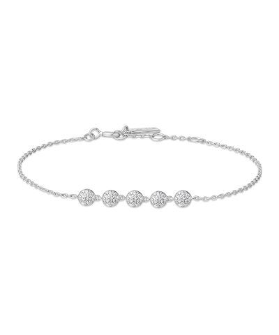 Ania Haie Silver Pave Multi Beaded Chain Bracelet