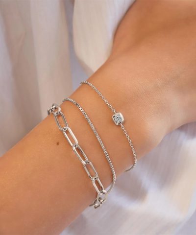 Alternative view of Ania Haie Silver Modern Bezel-Set Solitaire Bracelet